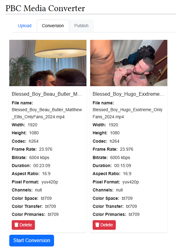 Conversion Tab Interface