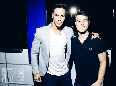 Angel Cruz and Allen King at Besametonto Gay Porn Awards 2015