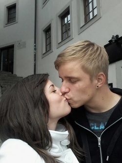 with girlfriend, 2014