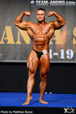 Dragos Popescu at 2014 EBFF European Amateur Bodybuilding and Fitness Championships